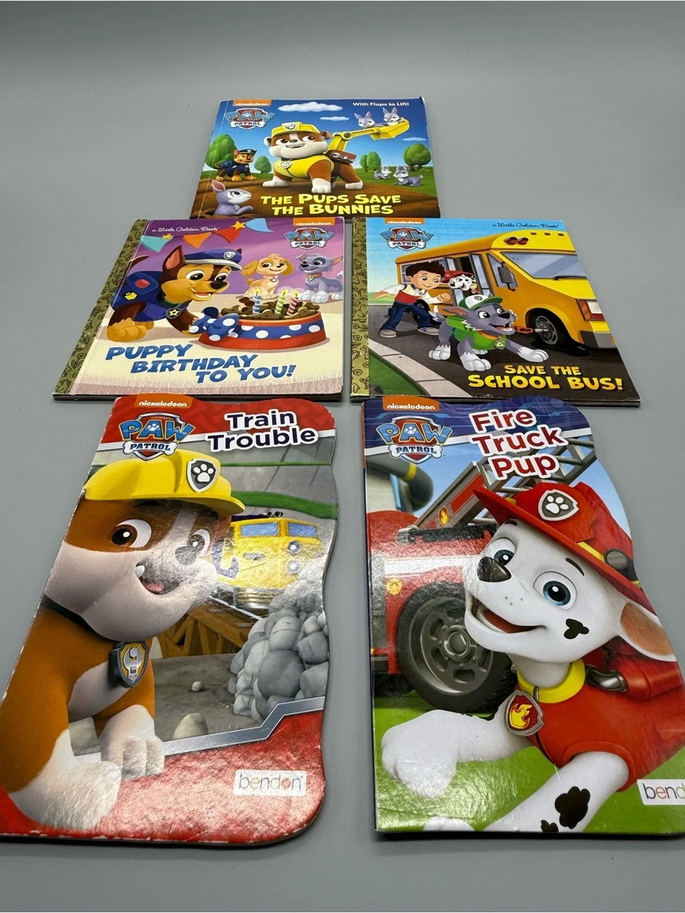 Paw Patrol Board Book Lot - Rubble, Chase, Marshall, Ryder